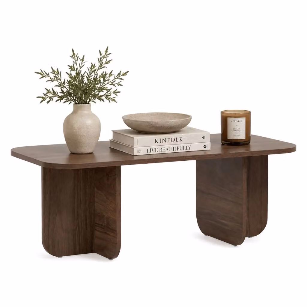 DMORA Tavolino da Salotto Rettangolare in Legno Colore Rovere, L: 60 cm, P: 16 cm, H: 41 cm – 2