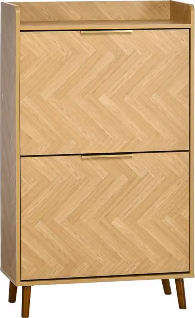 Scarpiera salvaspazio Xylo con 2 ante bianche L: 70 cm, P: 30 cm, H: 120 cm