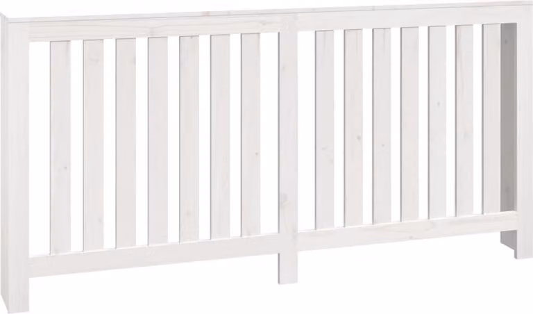 Copertura Termosifone Bianca 169x19x84 cm Legno Massello Pino