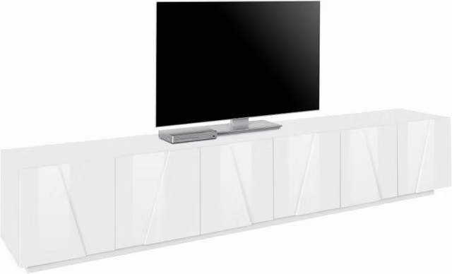 Mobile Porta TV Ping 240 – 6 ante – Bianco Lucido