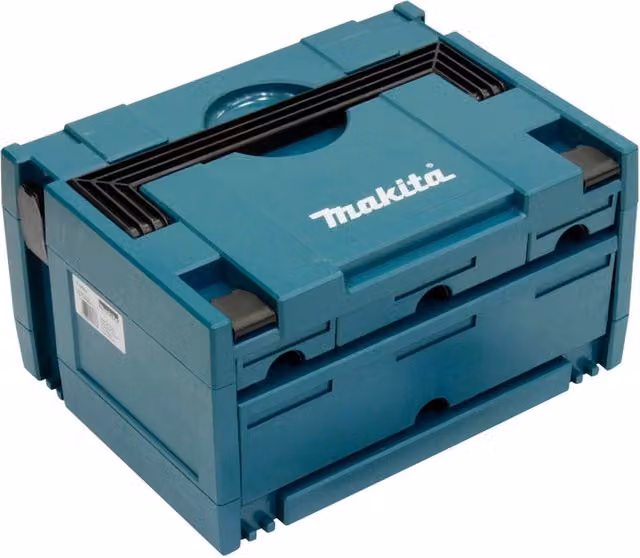 Valigetta impilabile Makita Makpac con 4 scomparti colore petrolio MAKPAC P-84311