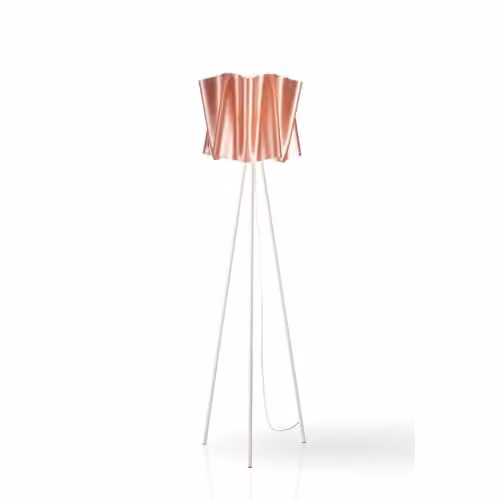 Piantana Moderna 3 Piedi Polilux ® Rame E Metallo 1 Luce E27