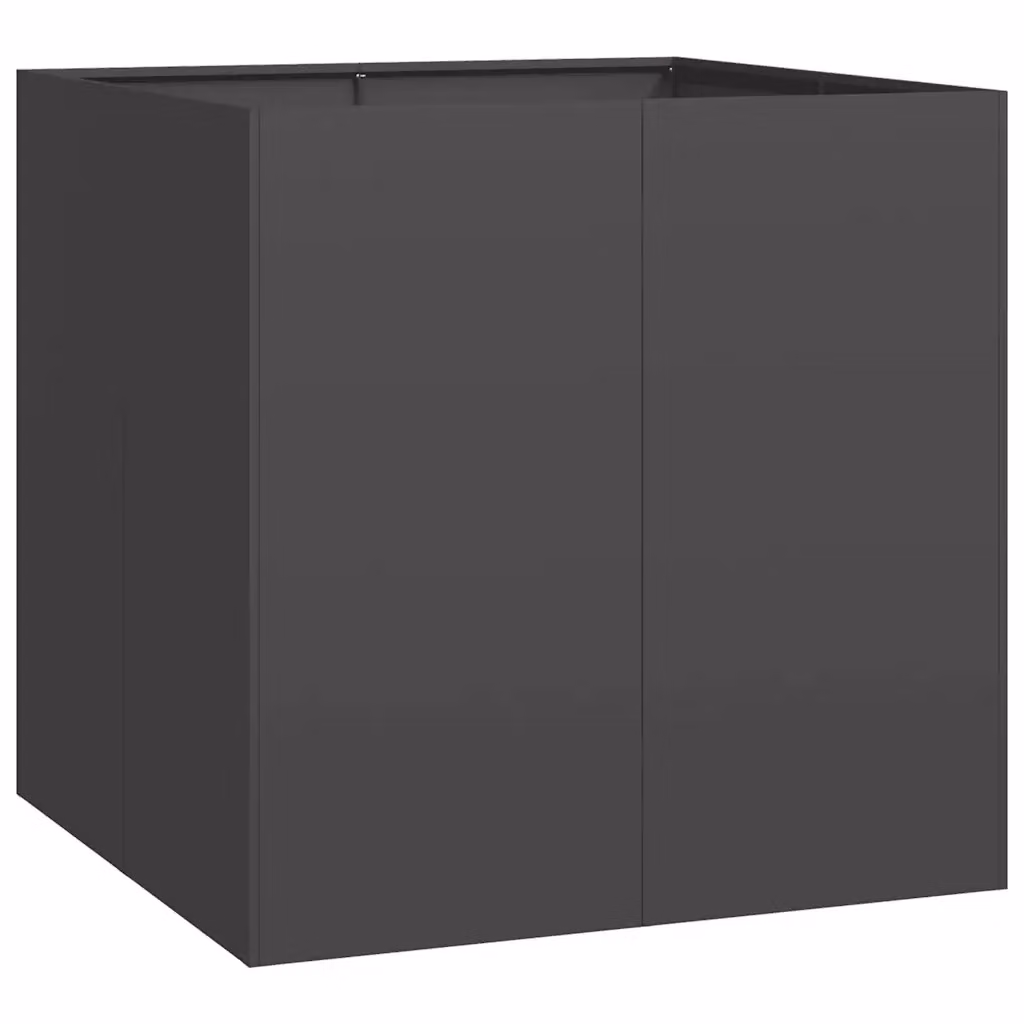 Fioriera Design Mania in acciaio nero per giardino e piante, L/P/H: 80 x 80 x 80 cm – 2