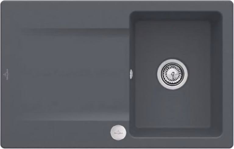 Lavello da cucina Villeroy&Boch, lavello da cucina Siluet 45 Graphite 800x510mm, larghezza base 45cm
