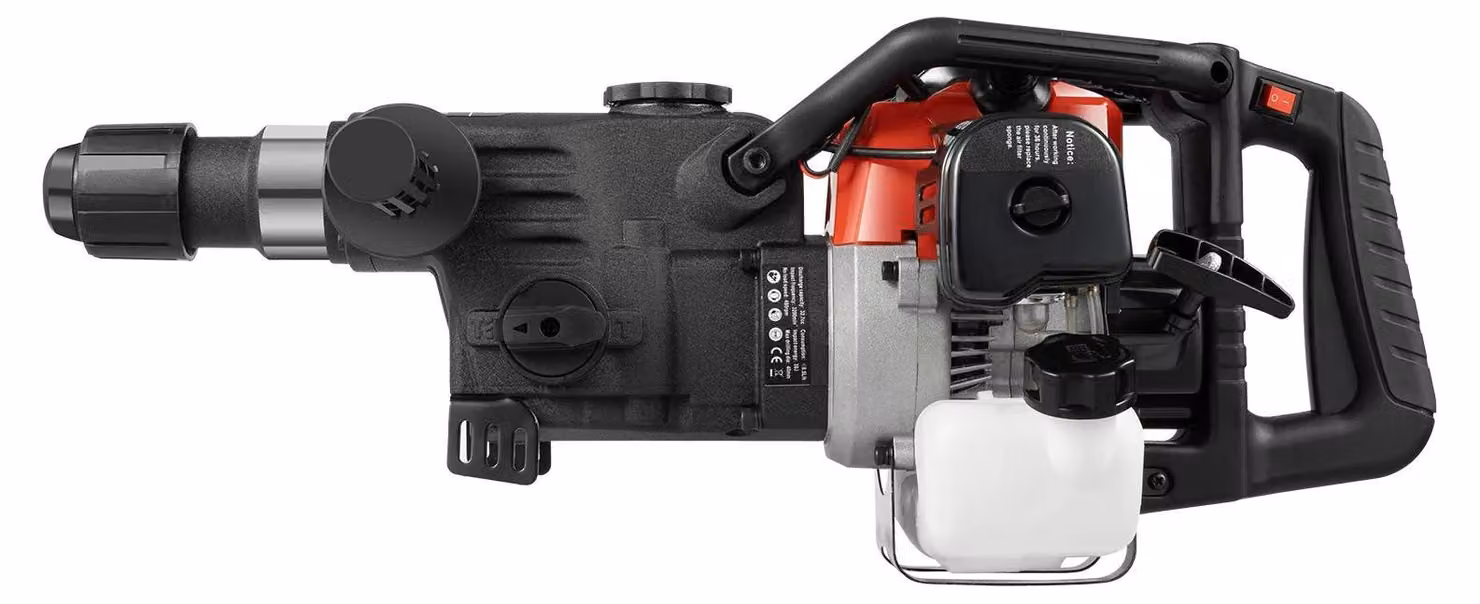 Martello demolitore - Martello perforatore da 33 cc, 1000 W - Energia di percussione: 30 J - 3200 colpi/min - Diametro di foratura: 40 mm - Impugnatura antiscivolo