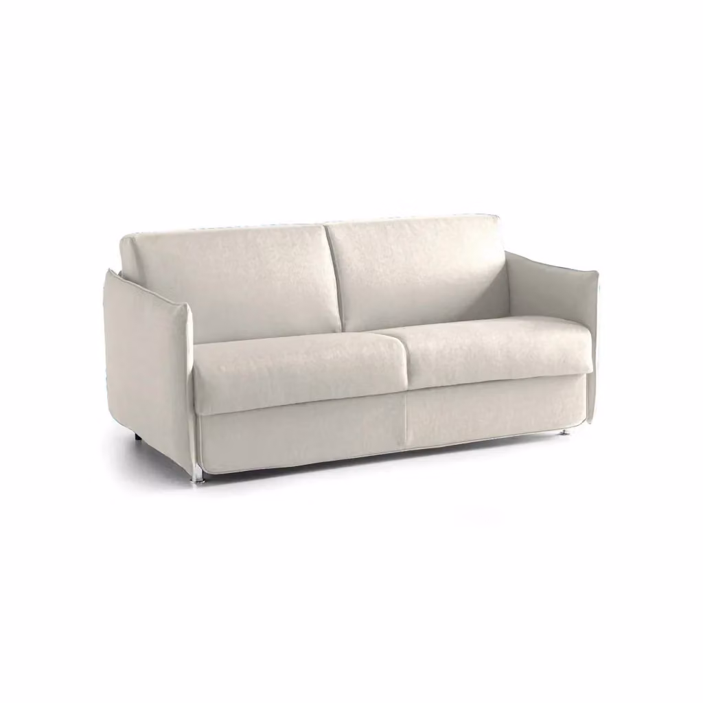 Divano 3 posti Severo DMORA in tessuto beige con coperture sfoderabili Made in Italy L: 200 cm, P: 95 cm – 2
