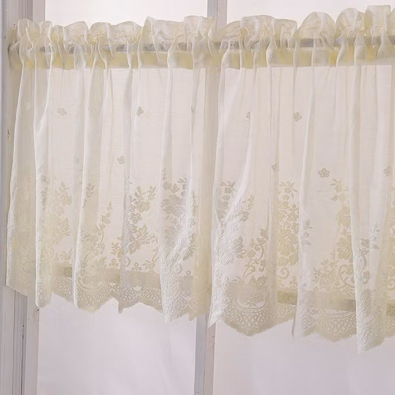 INF Elegante tenda da cucina in pizzo beige