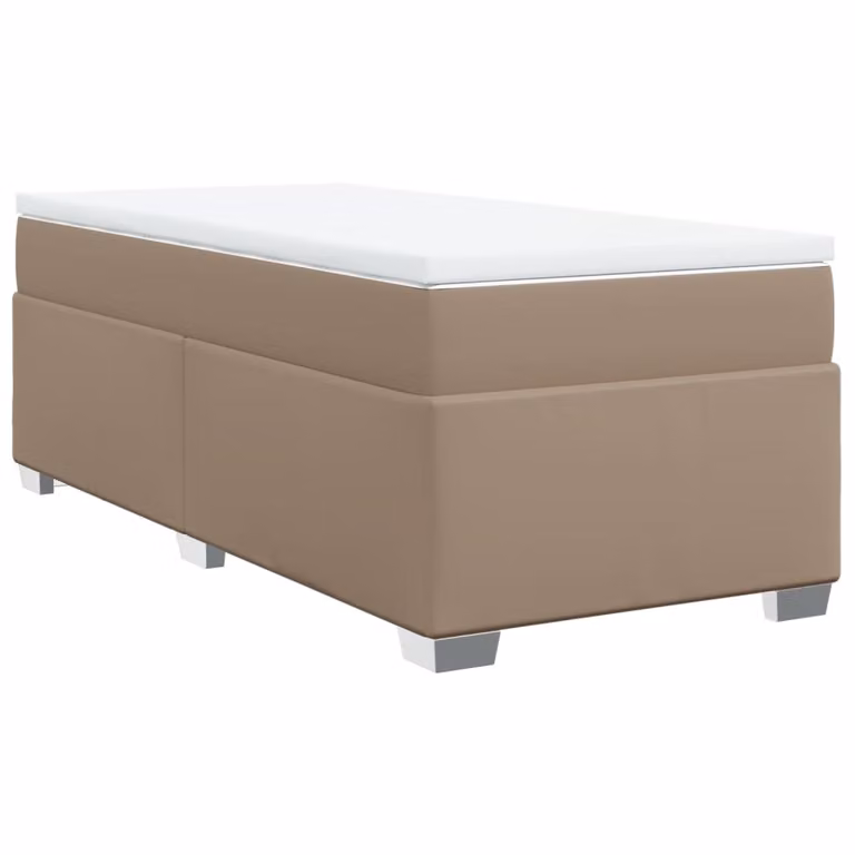 Giroletto a Molle con Materasso Cappuccino 100x200cm Pelle finta