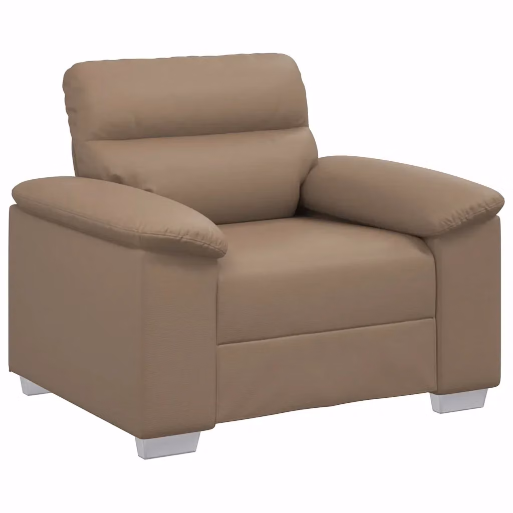Poltrona Lounge beige in similpelle con braccioli vidaXL L 100 cm, P 81 cm, H 84 cm – 2