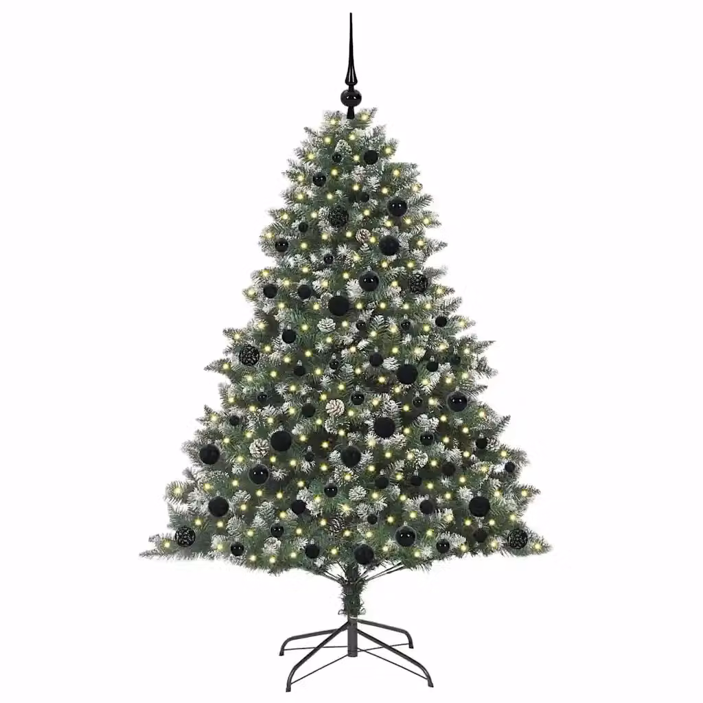 Albero di Natale artificiale verde con 300 LED luce bianca calda vidaXL Altezza: 180 cm – 2