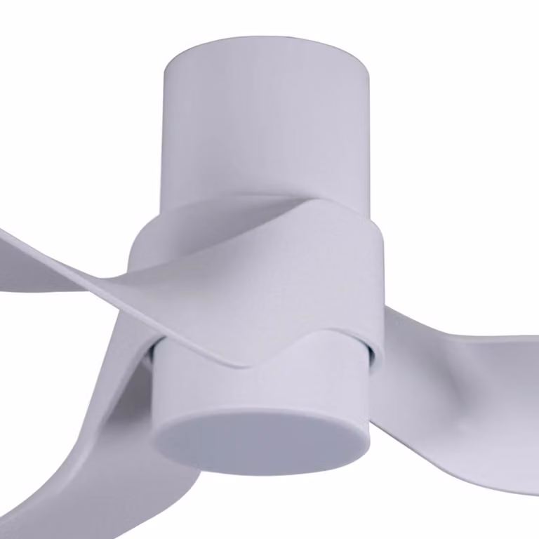Beacon Lighting Ventilatore da soffitto con luce Nautica, bianco, silenzioso dimmerabile, Bianco / Opale, Soggiorno / Sala da pranzo, Plastica, Moderno