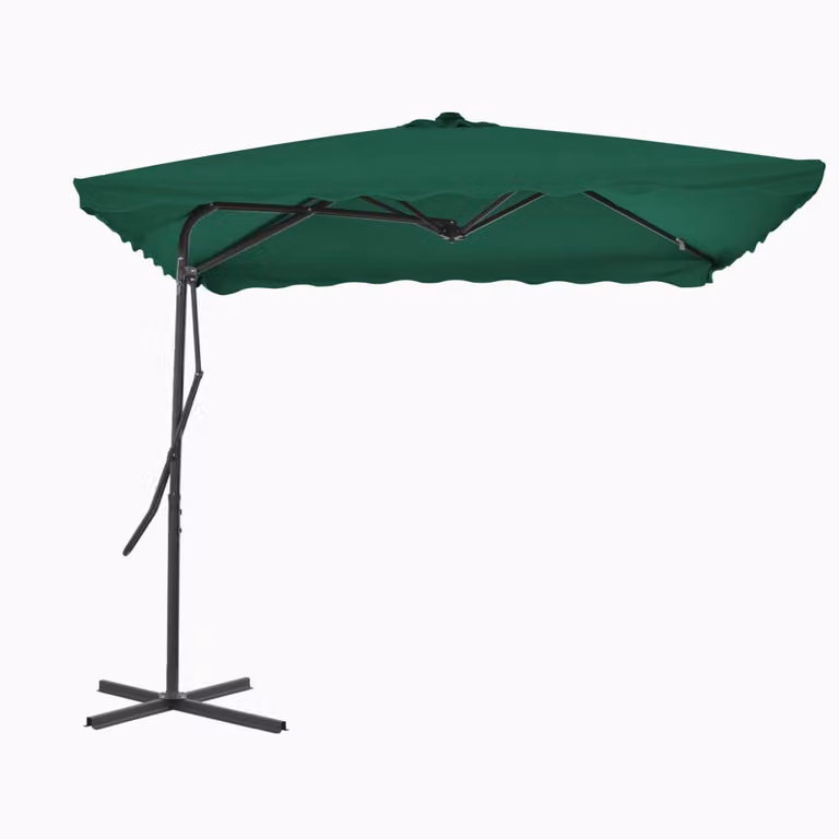 vidaXL Ombrellone con palo in acciaio 250x250 cm Verde