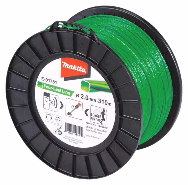 Makita filo per falciatura a quattro foglie, filo per decespugliatori, verde, 310 m, 1 pezzo(i)