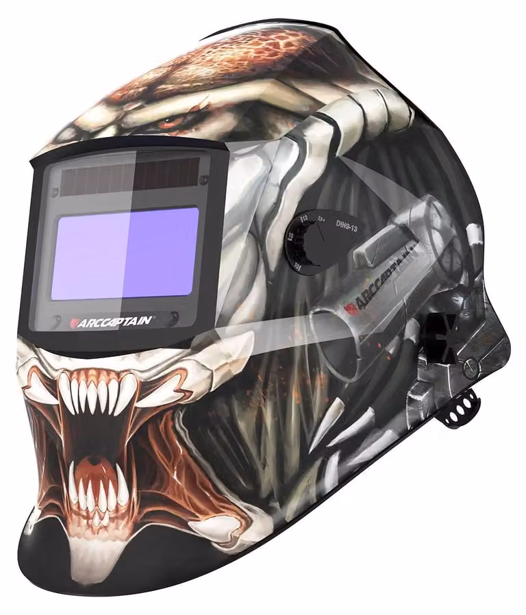Casco da saldatura, lente a oscuramento automatico, design leggero, C