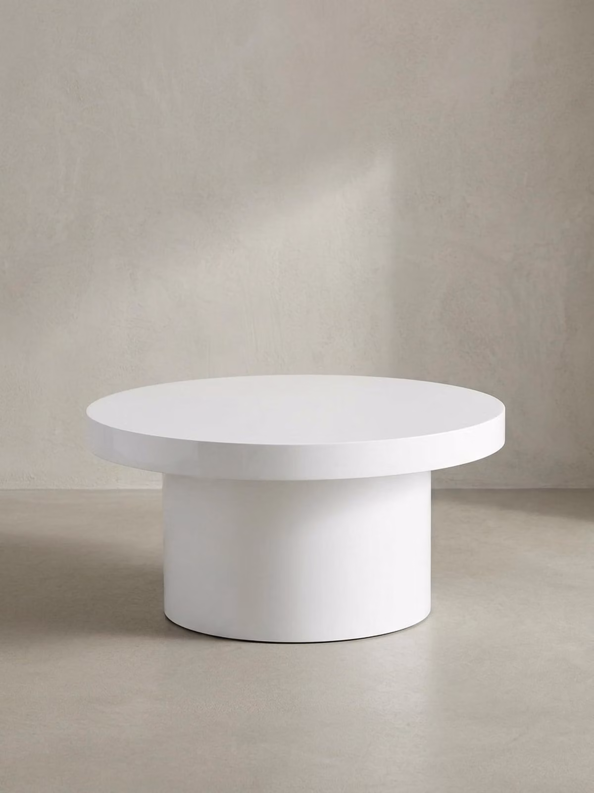 Tavolino da salotto 60x60x30 cm tavolo da divano bianco lucido moderno, tavolo da salotto design rotondo, tavolo da salotto a forma di fungo, tavolino da salotto piccolo
