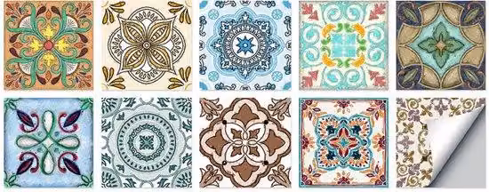 Pannelli decorativi autoadesivi 15 x 15 cm, quadri da parete in PVC impermeabili per soggiorno, cucina e bagno; carta da parati in PVC, impermeabile, autoadesiva, decorazioni murali.