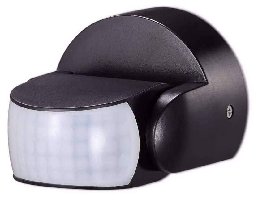 Sensore di movimento a infrarossi Arum® per esterni, grado di protezione IP65, sensore da parete, colore nero
