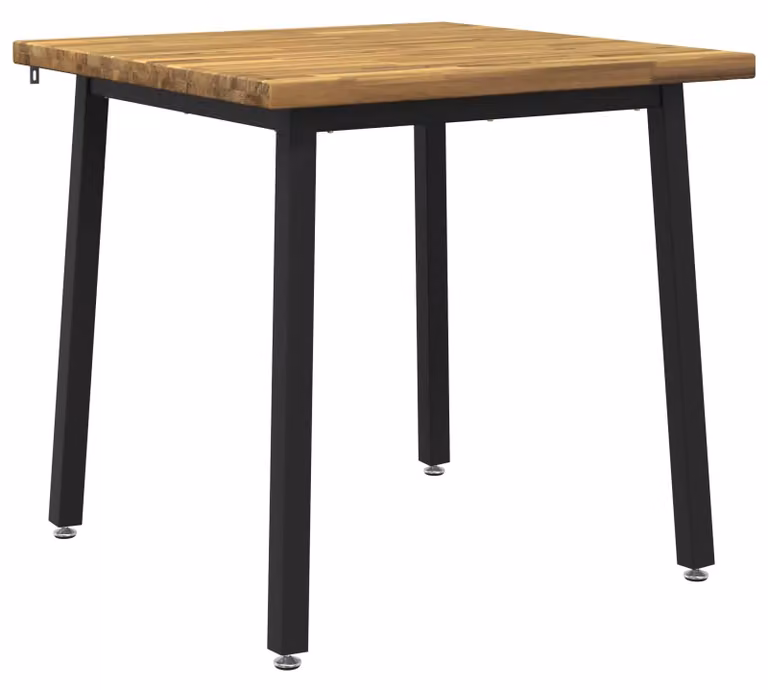 60 x 55 x 75 cm. Mobile in legno massello di acacia, bianco e nero, angolare