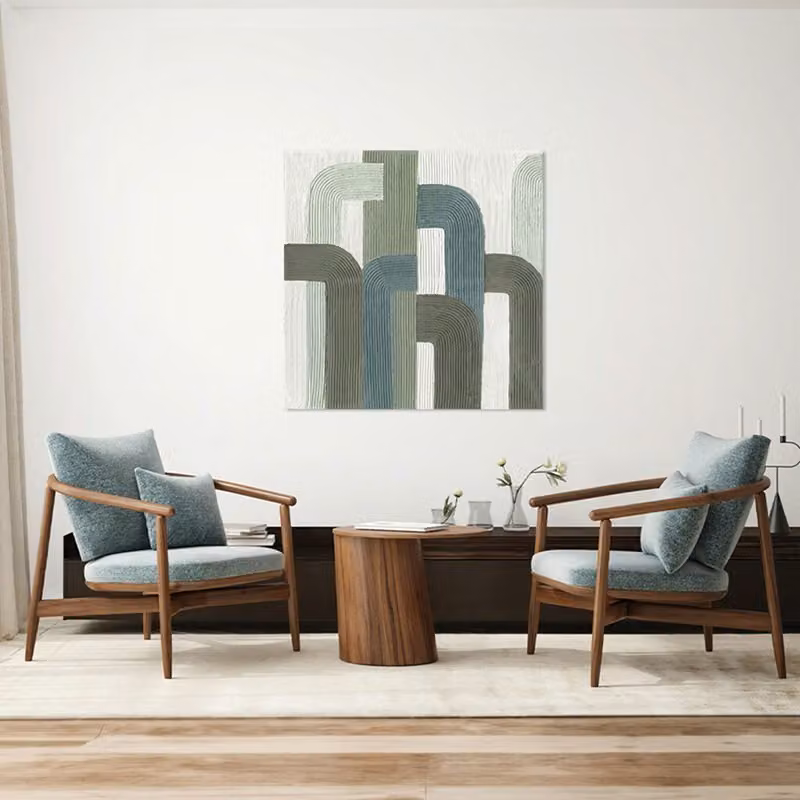Quadro Green Lines Agave Quadri