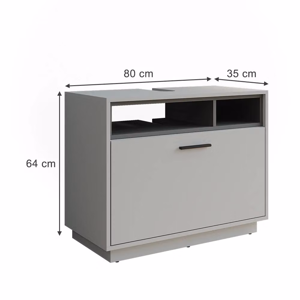 Mobiletto da bagno Beatrice Vicco Grigio Antracite L: 80 cm, P: 64 cm, H: 35 cm – 2