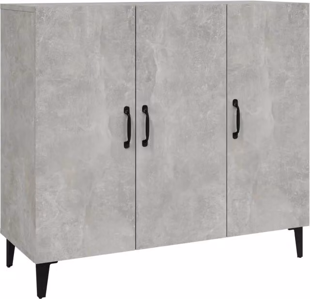 Credenza Buffet da pranzo in stile industrial Grigio con finitura opaca L/P/H: 90 x 34 x 80 cm