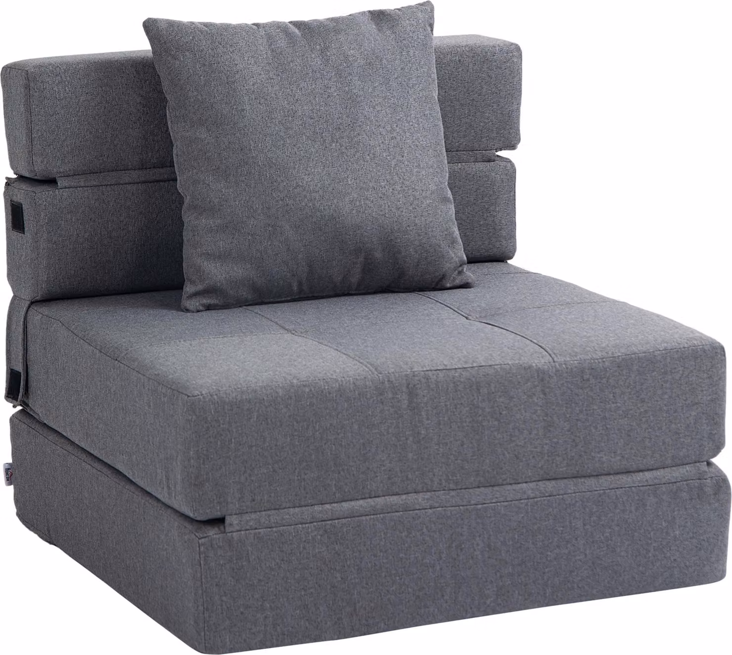 Divano letto 2 in 1, pieghevole, fino a 100 kg, con funzione letto, ideale come letto per ospiti (grigio scuro)