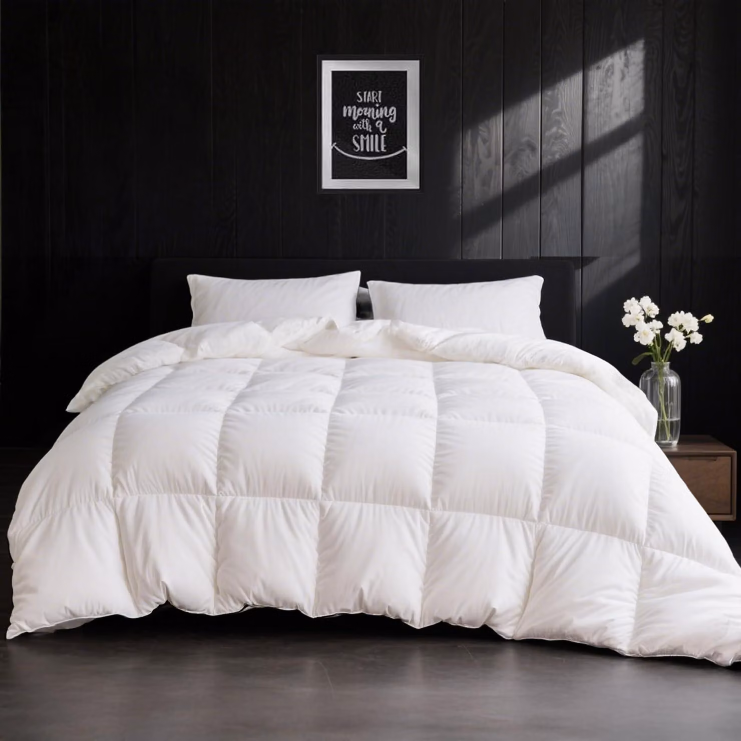 Coperta in piumino d'oca, dimensioni 220x240 cm, 100% cotone egiziano, RDS