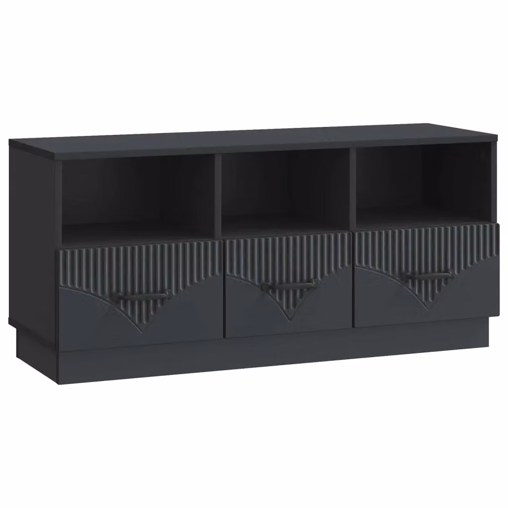 Mobile TV moderno Design In nero in legno MDF per soggiorno L: 102 cm, P: 34,5 cm, H: 47 cm – 2