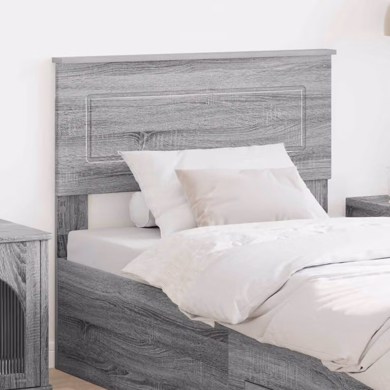 Testiera per letto moderna vidaXL in legno ingegnerizzato grigio opaco