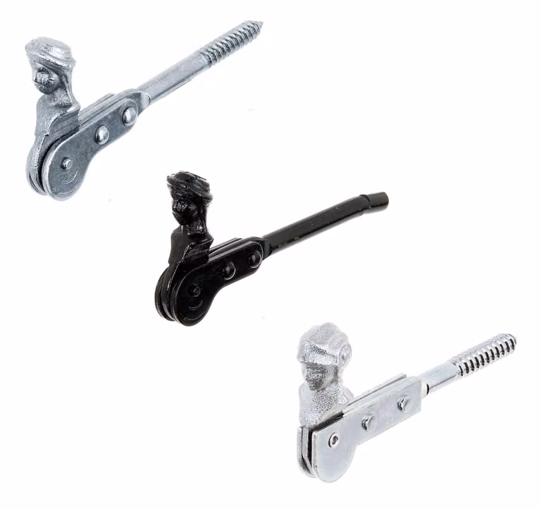 Alberts 825263 - Fermalegna per finestre, marca Schäferkopf, da avvitare o da murare, verniciato a immersione nero, 128,5 mm