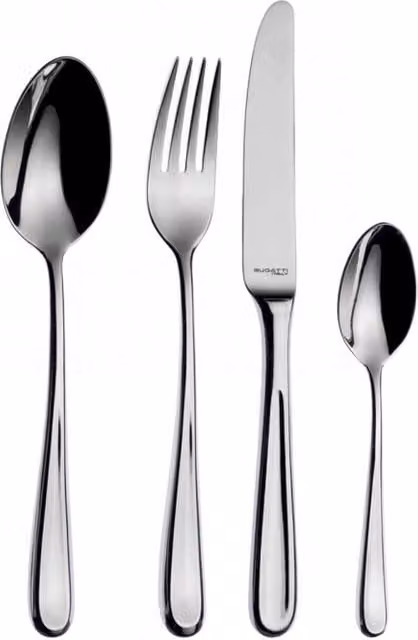 Set di posate Futura Casa Bugatti in acciaio inossidabile argento lucido, 24 pezzi con scatola Gallery
