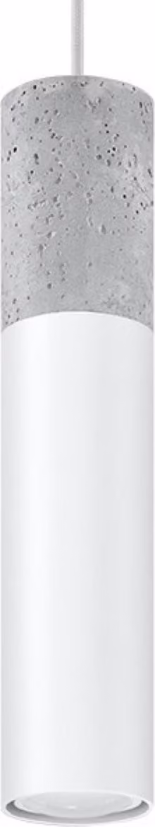 Lampada a sospensione VALERO bianco-grigio 1xGU10x40W in cemento architettonico, dimensioni: 100x8x8 cm, IP20, Pure Lume
