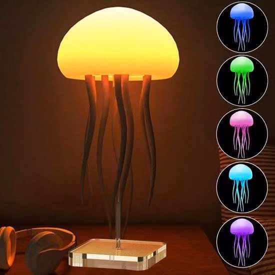 Lampada Jellyfish con cambio di colore, comando touch e comando vocale