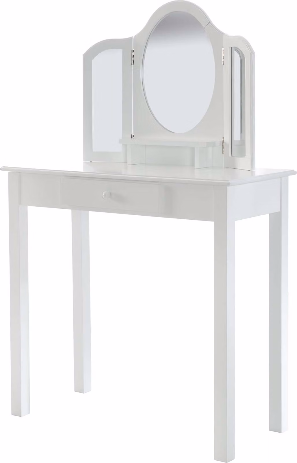 roba make-up & dressing table, credenza per bambini con specchio per il trucco e sgabello, bianco