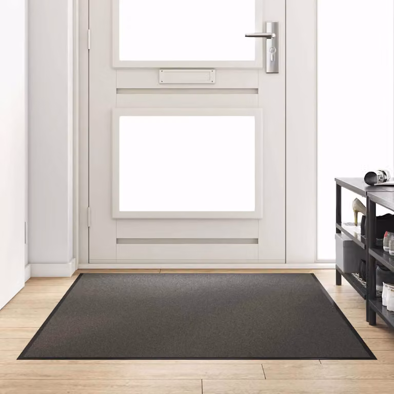 Tappetino moderno vidaXL rettangolare in poliammide, Antracite e Nero, L: 120 cm, P: 180 cm