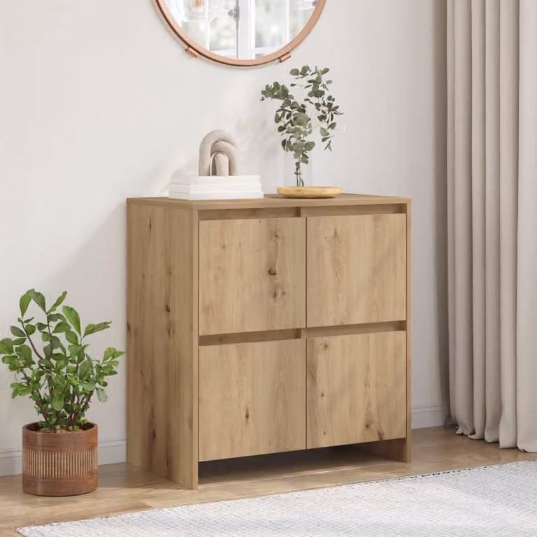 Credenza moderna vidaXL in rovere color marrone L: 70 cm, P: 41 cm, H: 75 cm