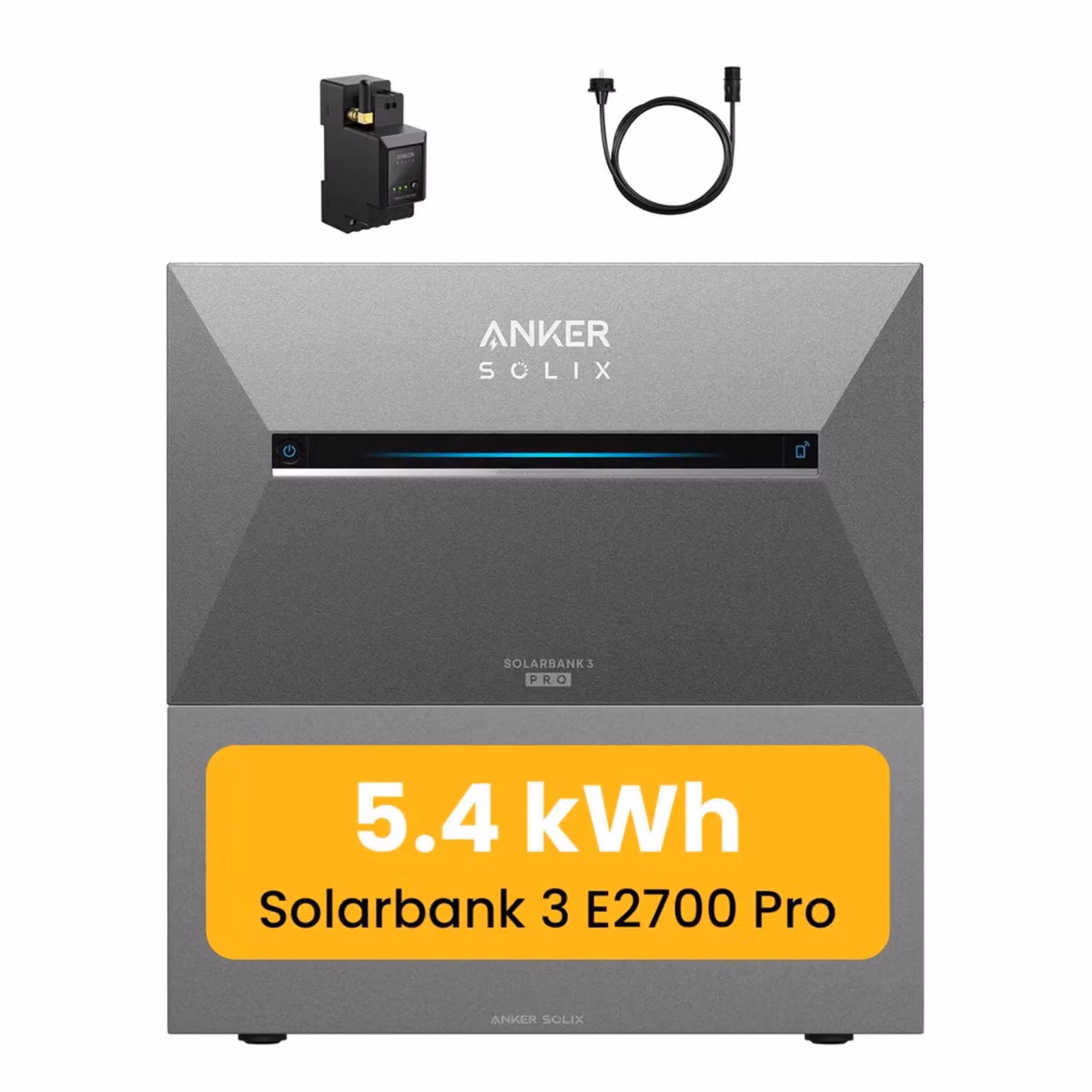 Powerness®Centrale elettrica da balcone con accumulo di 5,4 kWh, Anker SOLIX Solarbank 3 E2700 Pro con batteria di estensione BP2700 e smart meter Anker per centrale elettrica da balcone