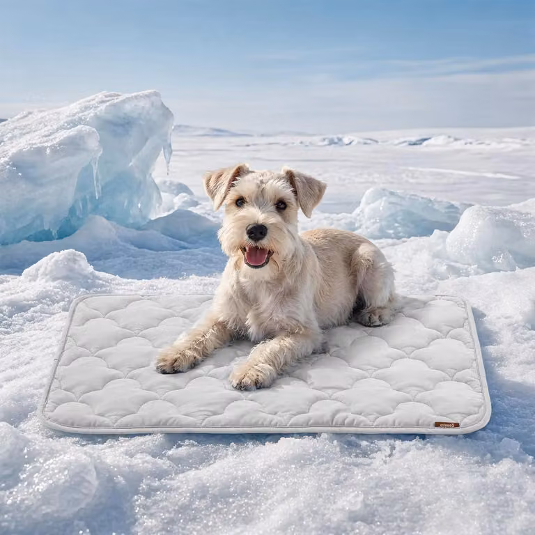 Tappetino refrigerante per cani, 74 x 46 cm, materiale Q-Max > 0.5, lavabile, colore grigio