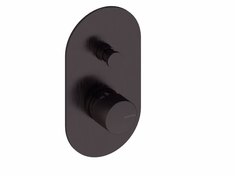 SANYCCES LOOP K Miscelatore doccia a 2 vie da incasso con corpo da incasso, nero metallizzato
