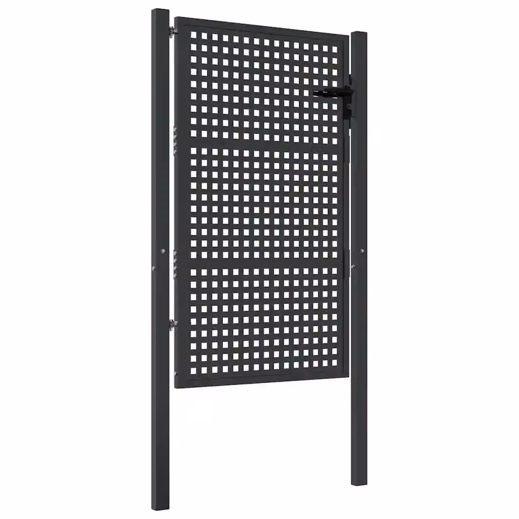Cancello singolo a battente vidaXL in acciaio colore antracite L: 105 cm, H: 200 cm – 2