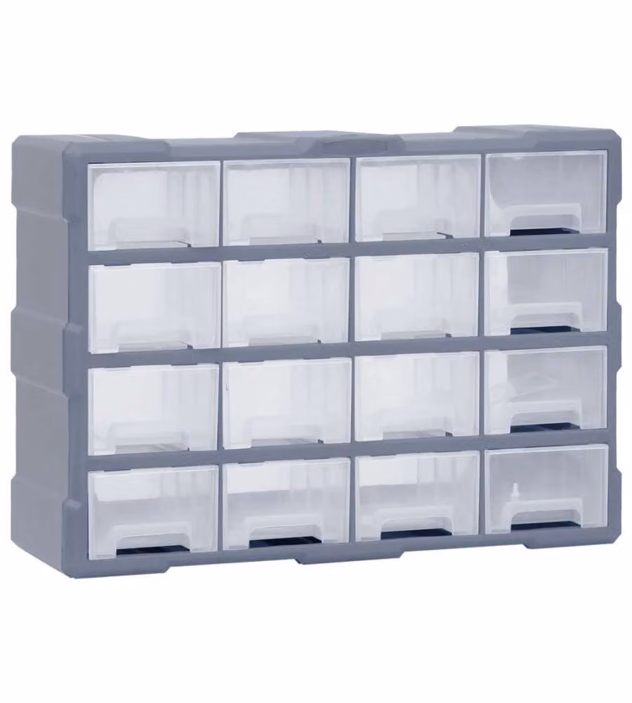 Mobile Contenitore con 16 Cassetti Medi 52x16x37 cm