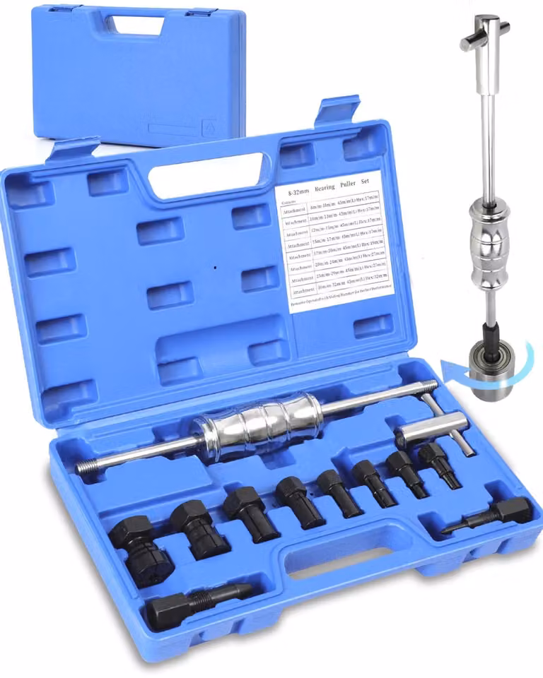 Omgoods - Set di 12 estrattori per cuscinetti interni, completo di martello a percussione e 8 morsetti espandibili
