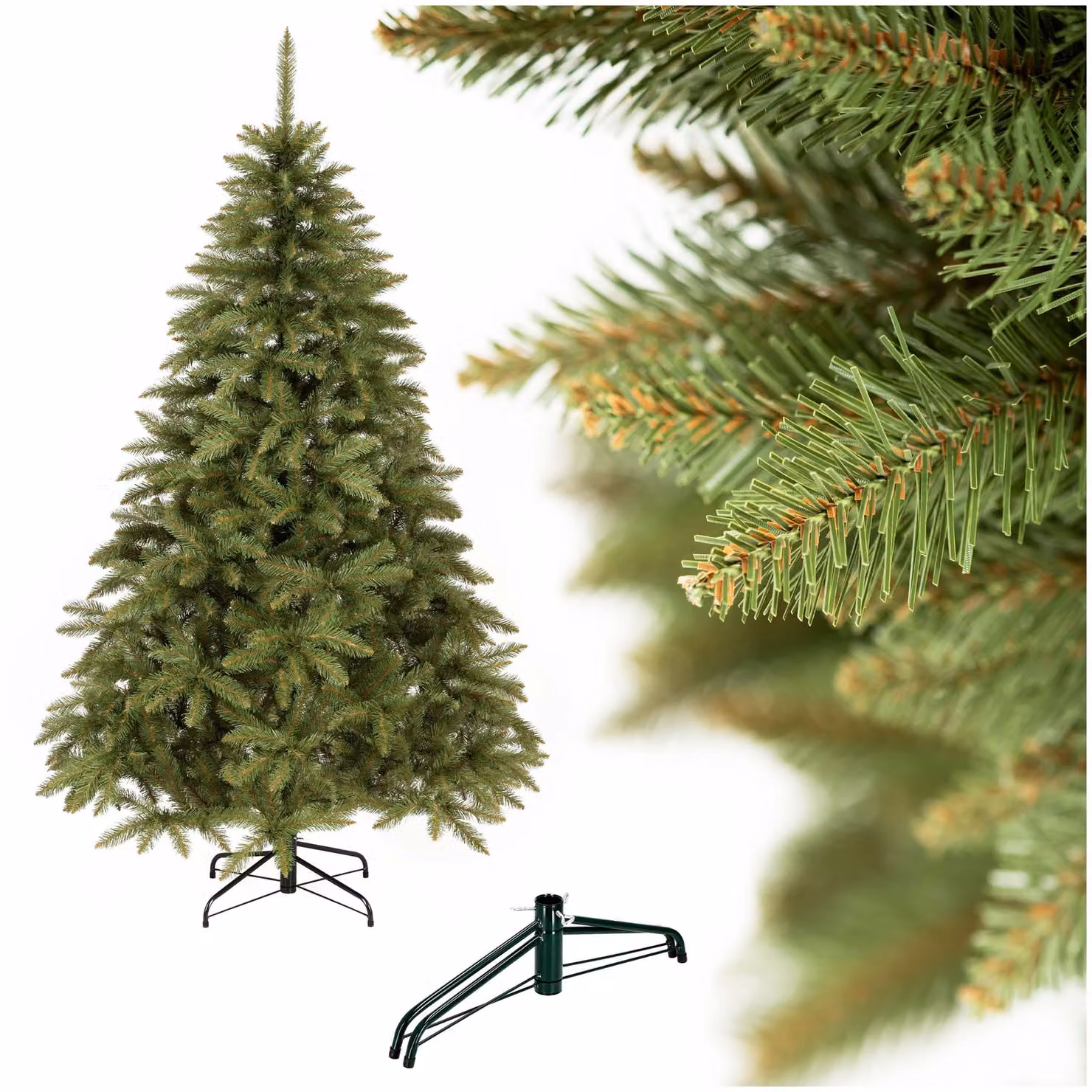 Albero di Natale artificiale Springos, 180 cm, abete scandinavo con supporto in metallo