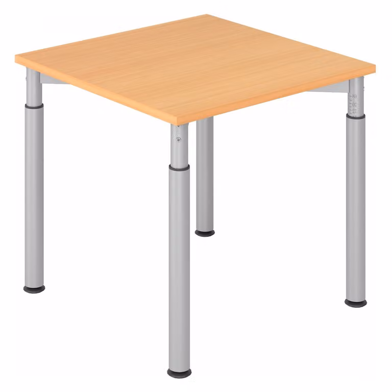 HAMMERBACHER YS08 höhenverstellbarer Schreibtisch buche quadratisch