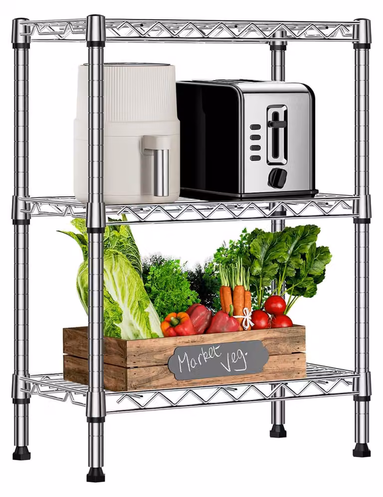 Scaffale portaoggetti con ripiani regolabili, dimensioni 30x55x72,6 cm, autoportante, adatto per cucina e bagno