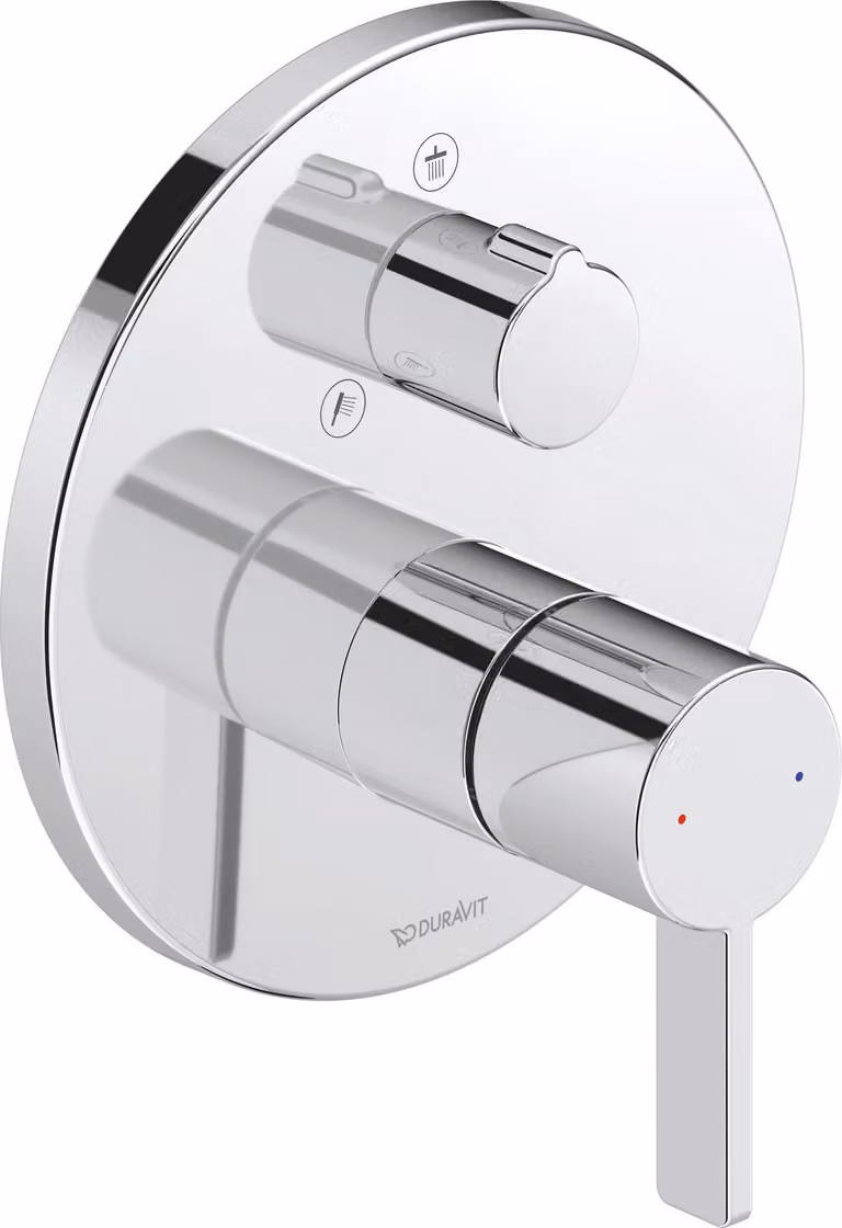 Duravit D-Neo mitigeur monocommande de douche encastré, 2 consommateurs, DE4210012010, DE4210012010