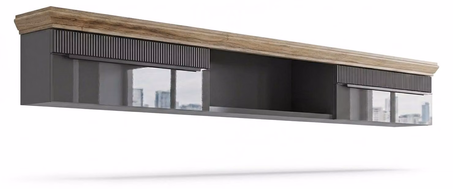 Wand Regal Ablage Stil modern Farbe schwarz bequem praktisch