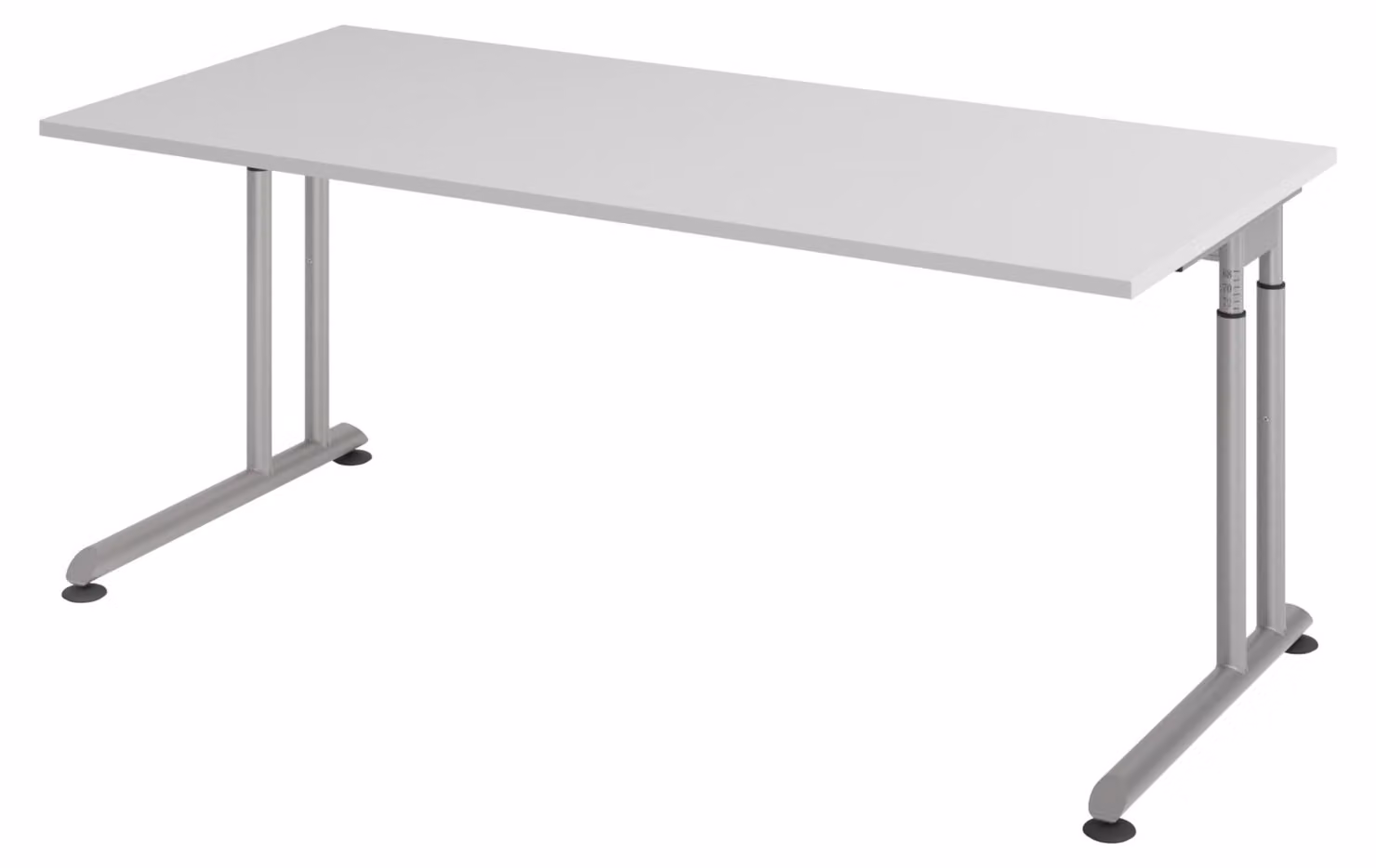 bümö Scrivania Serie-Z - Struttura: argento, decorazione: grigio, dimensioni: 180 x 80 cm