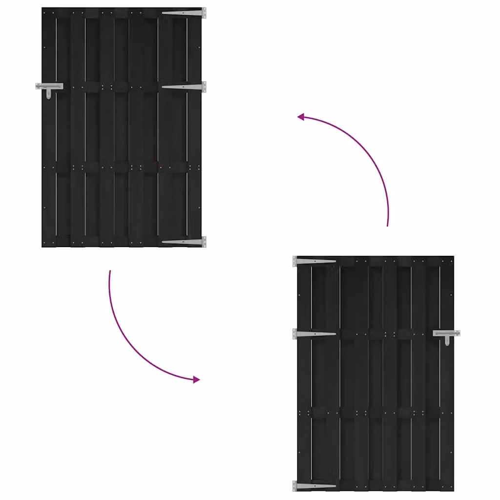 Cancello da giardino in WPC e alluminio vidaXL Grigio L: 100 cm, H: 150 cm – 2