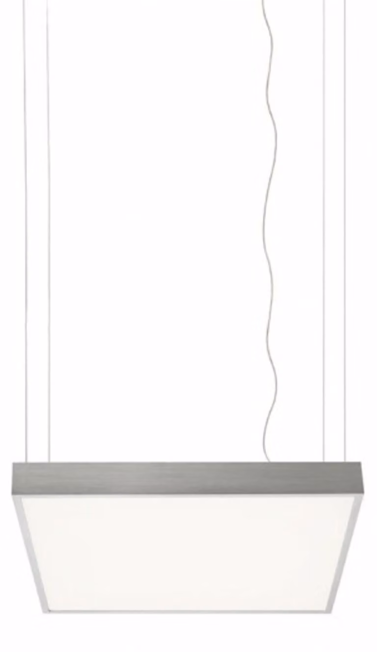 STRUTTURALE LED 55x55 sospesa in alluminio spazzolato 230V LED 48W 3000K